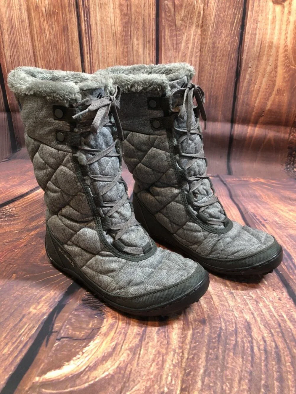 Columbia Womens 7.5 Minx Mid II Omni-Heat Gray Snow Boots